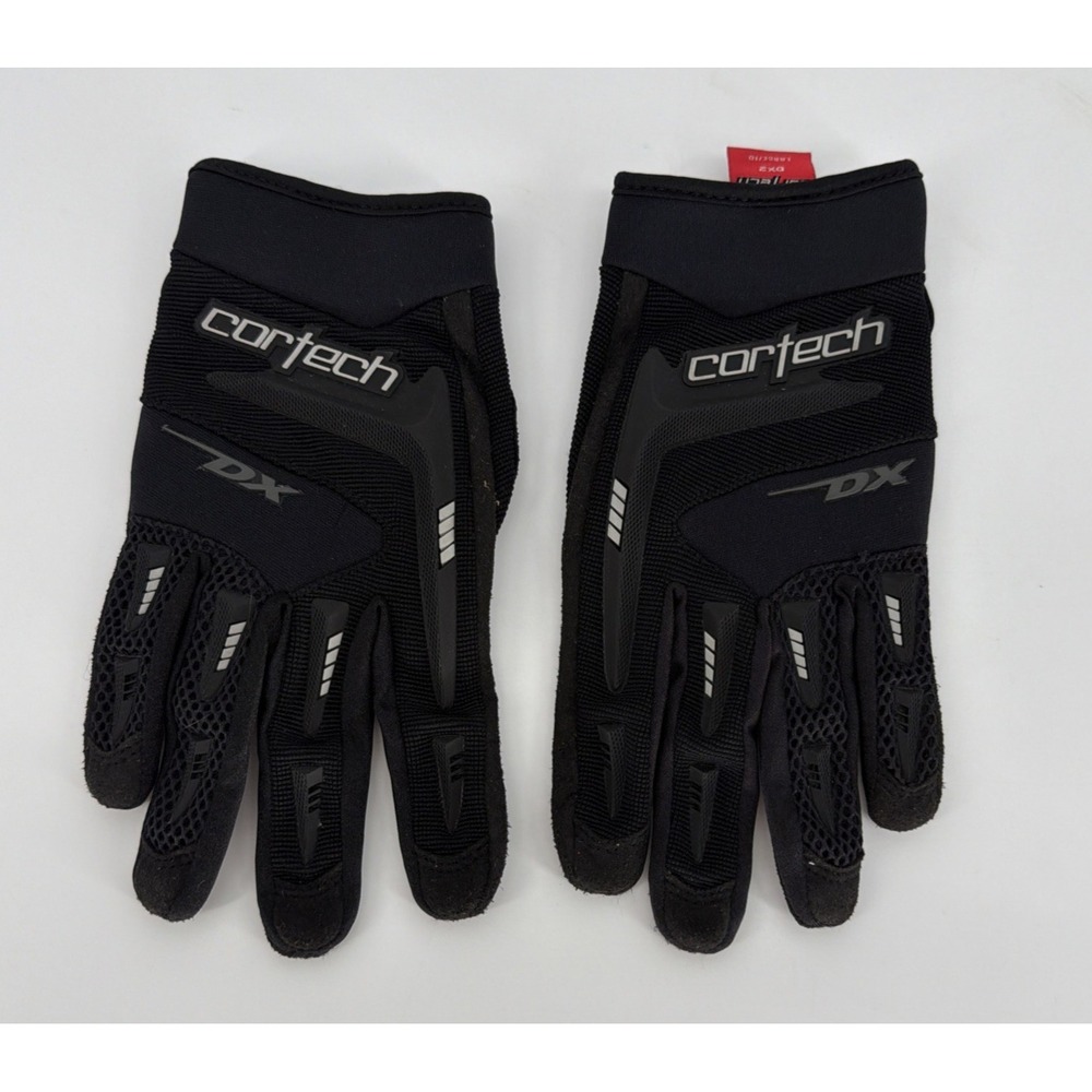 Cortech DX-2 Motorcycle Gloves Black L- Nice Condition
